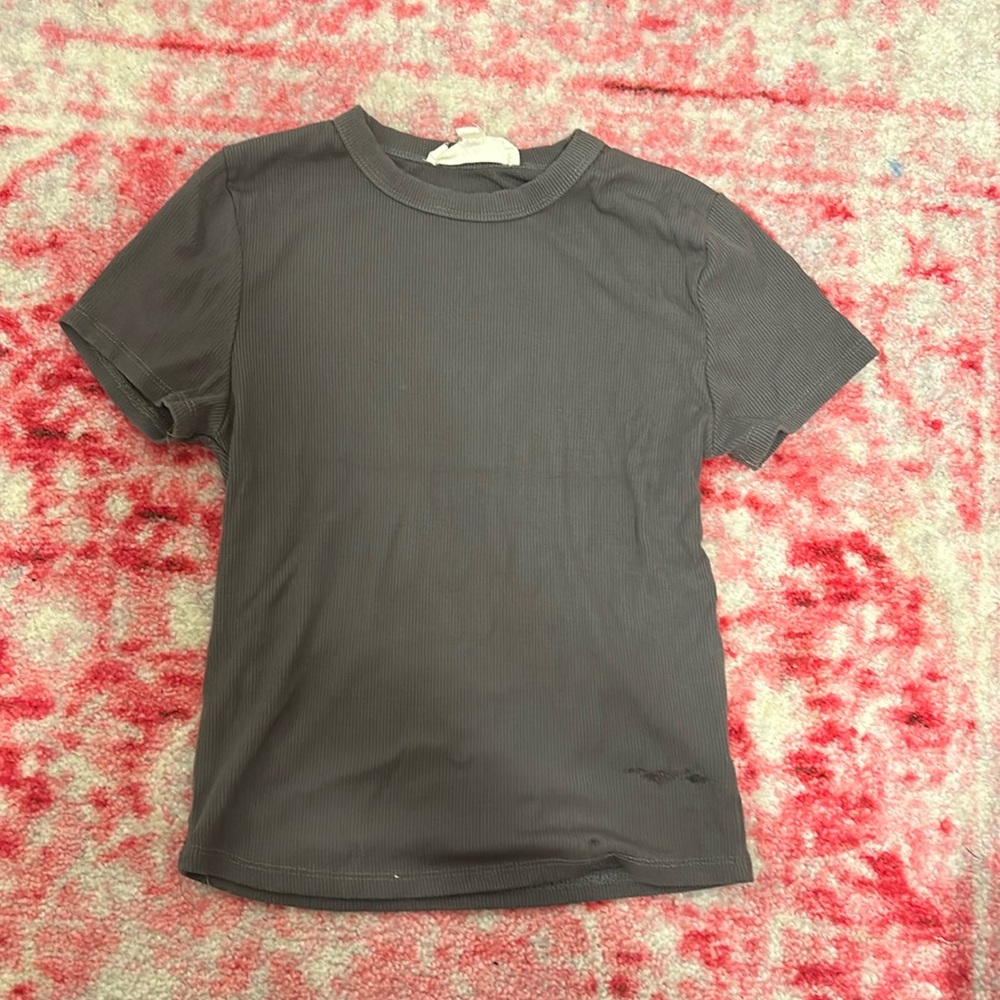 Grey Crop Top